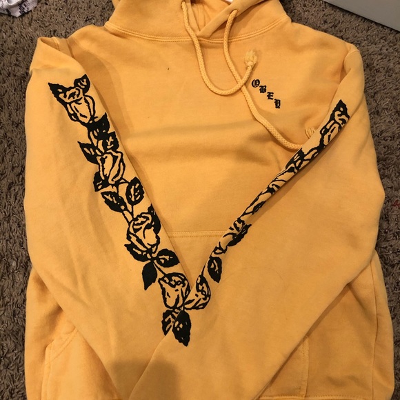 empyre ferdia rose sleeve yellow hoodie - Picture 2 of 2
